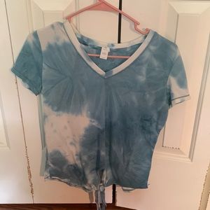 New 90 Degree Light Blue Tie Dye Shirt XS